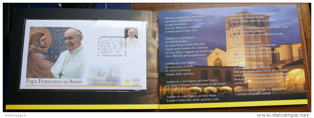 VATICANO 2013 -VATICAN OFFICIAL  FOLDER POPE FRANCESCO IN ASSISI - Neufs