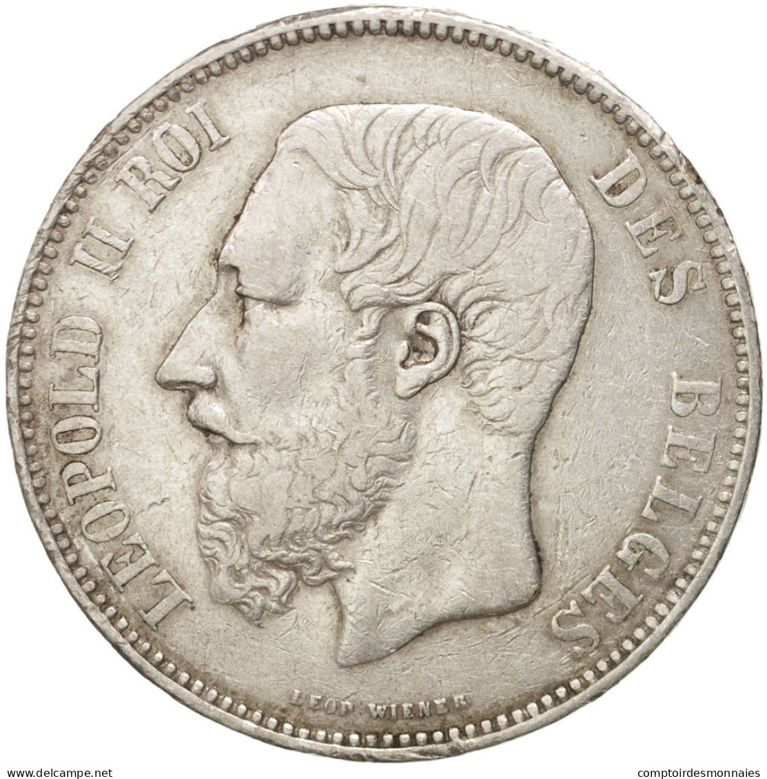 Monnaie, Belgique, Leopold II, 5 Francs, 5 Frank, 1867, TB+, Argent, KM:24 - 5 Francs