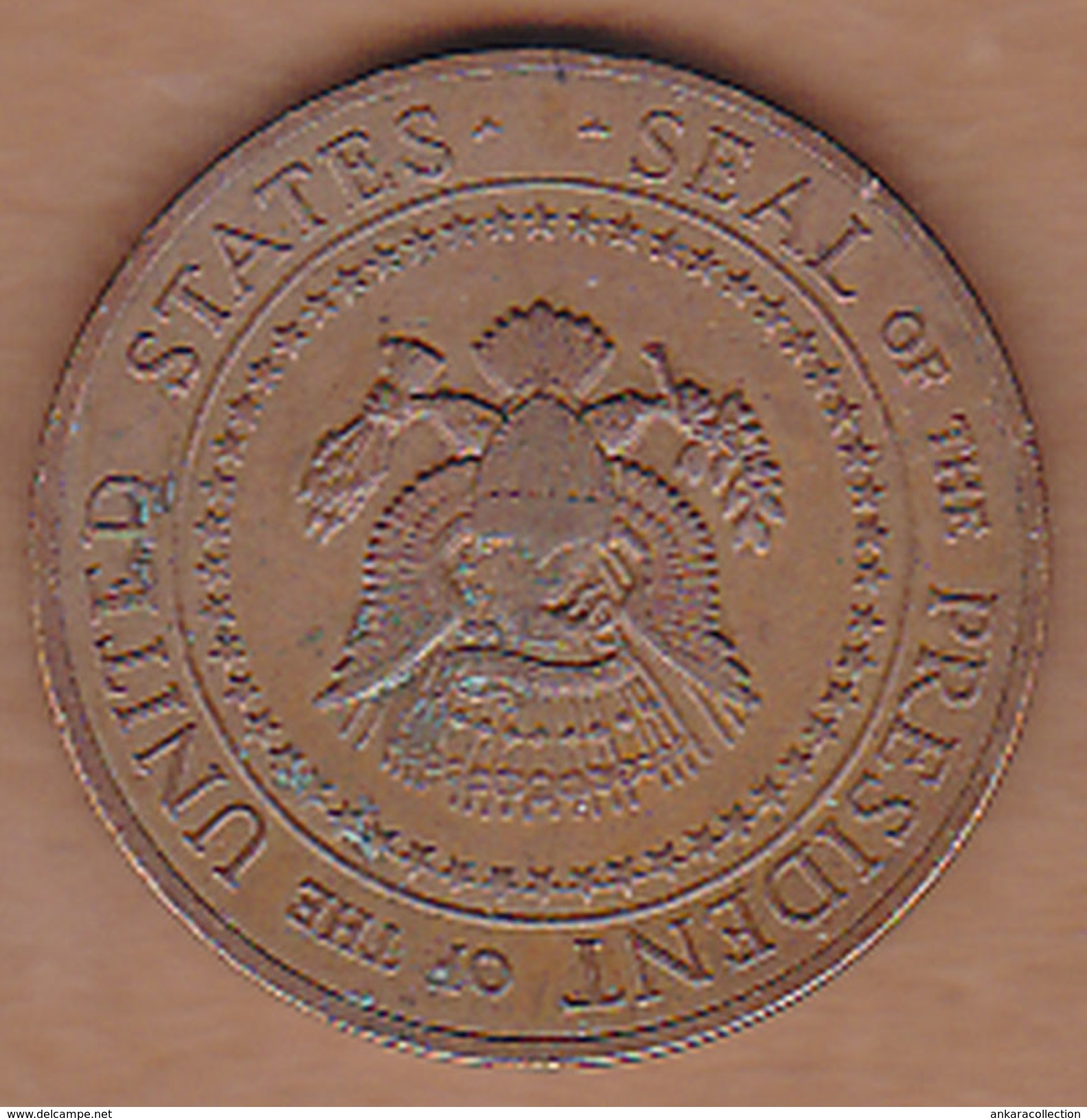 AC -  THE WHITE HOUSE SEAL OF THE PRESIDENT OF THE UNITED STATES BRONZE MEDAL - Collections