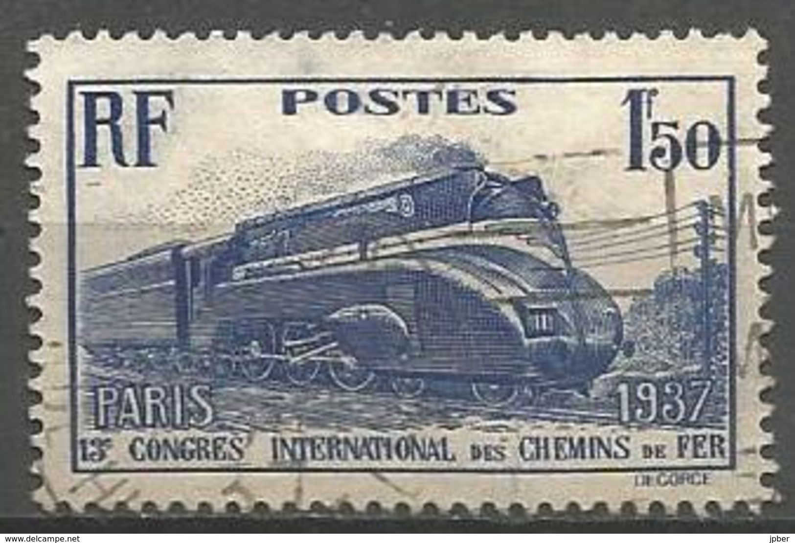 France - F1/320 - N°340  Obl. - Locomotive "Pacific" - Used Stamps