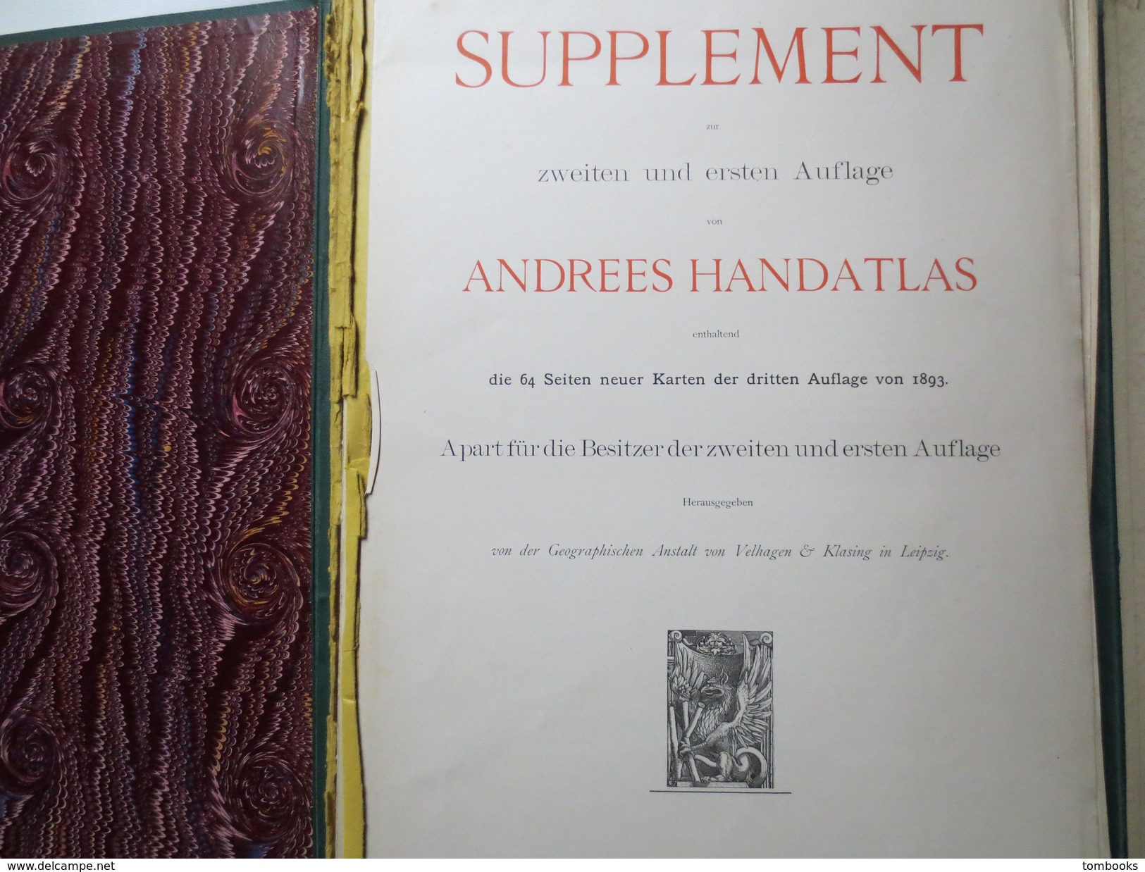 Andress Handatpas - Zweite Auflage - 1887 - Richard Andrees - Handatlas + supplément - 1893 ( Voir photos )