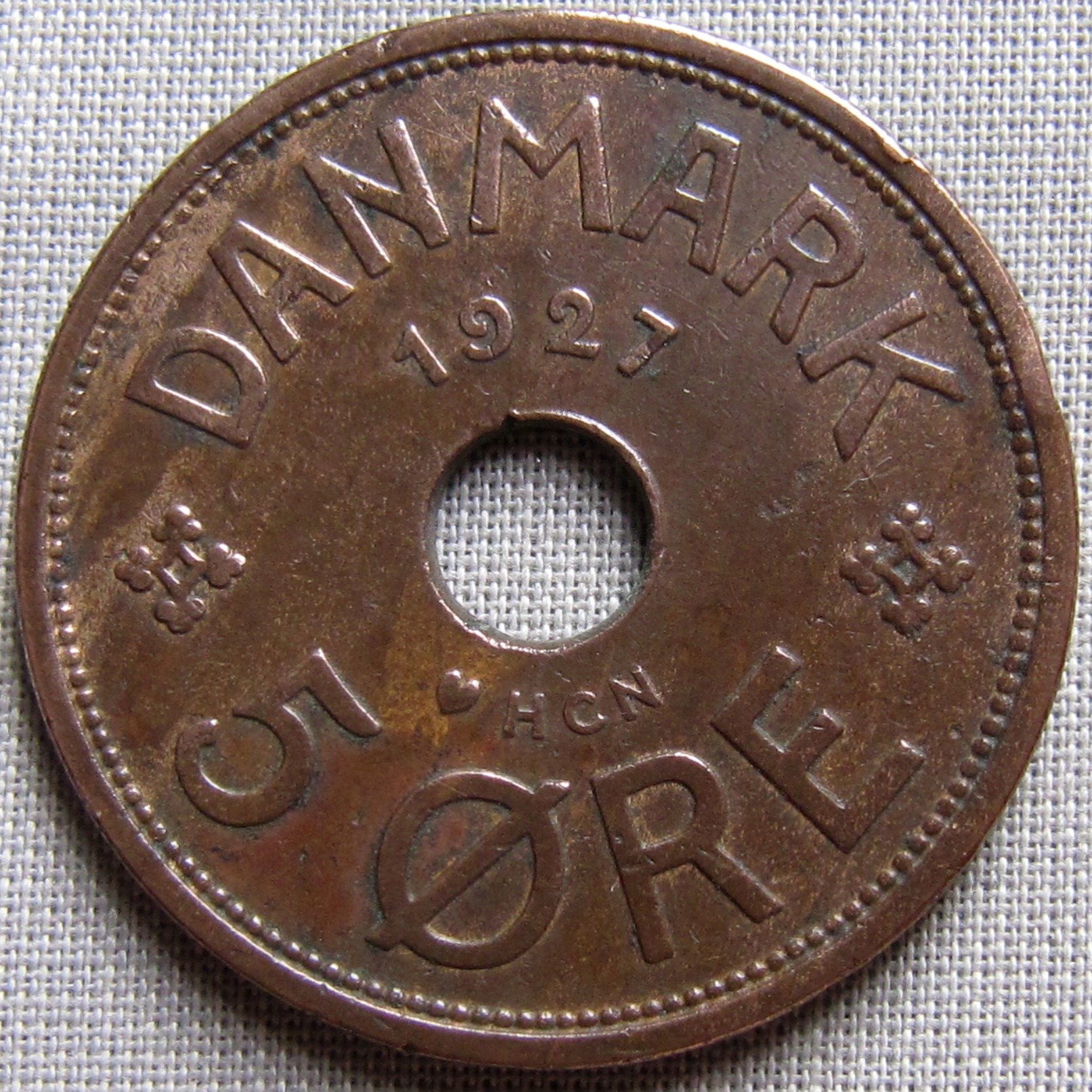 DENMARK 1927HCN - 5 ORE - Denmark