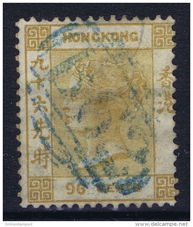 Hong Kong : Sg 18   Mi Nr 16   Gestempelt/used/obl.  1866 Olive Bistre Clear Postmark B62 - Oblitérés