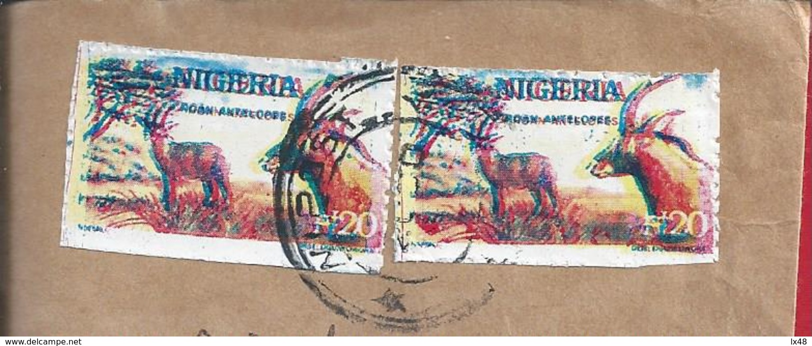 Stamps Double Impression Nigeria. Antelope Addax Sahara. Bovideo. Ruminant Mammal. Briefmarken Doppeldruck Nigeria. - Other & Unclassified