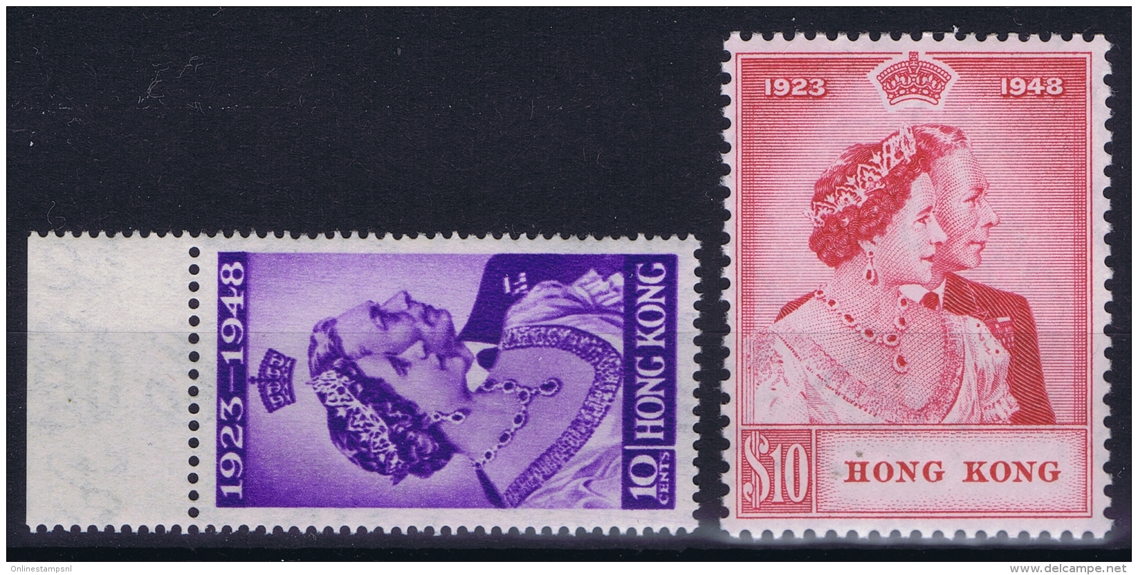 Hong Kong : Sg 171 - 172  Mi  171 - 172   $ 10 = MH/* Falz/ Charniere  10 C =MNH/**/postfrisch/neuf Sans Charniere - Neufs