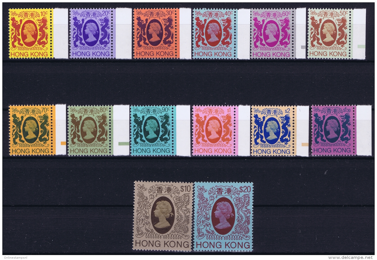 Hong Kong  1982 Definitives  Part WM Sideways ( I.e. 20 + 50 $) MNH/**/postfrisch/neuf Sans Charniere - Ungebraucht