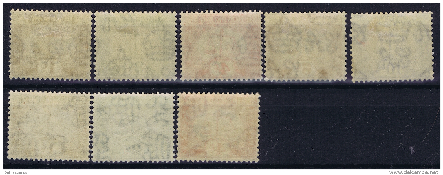 Hong Kong  1923 Postage Dues  D1 - D5 +  1  + 2 + 4 Cent Wm Sideways MH/* Falz/ Charniere - Postage Due