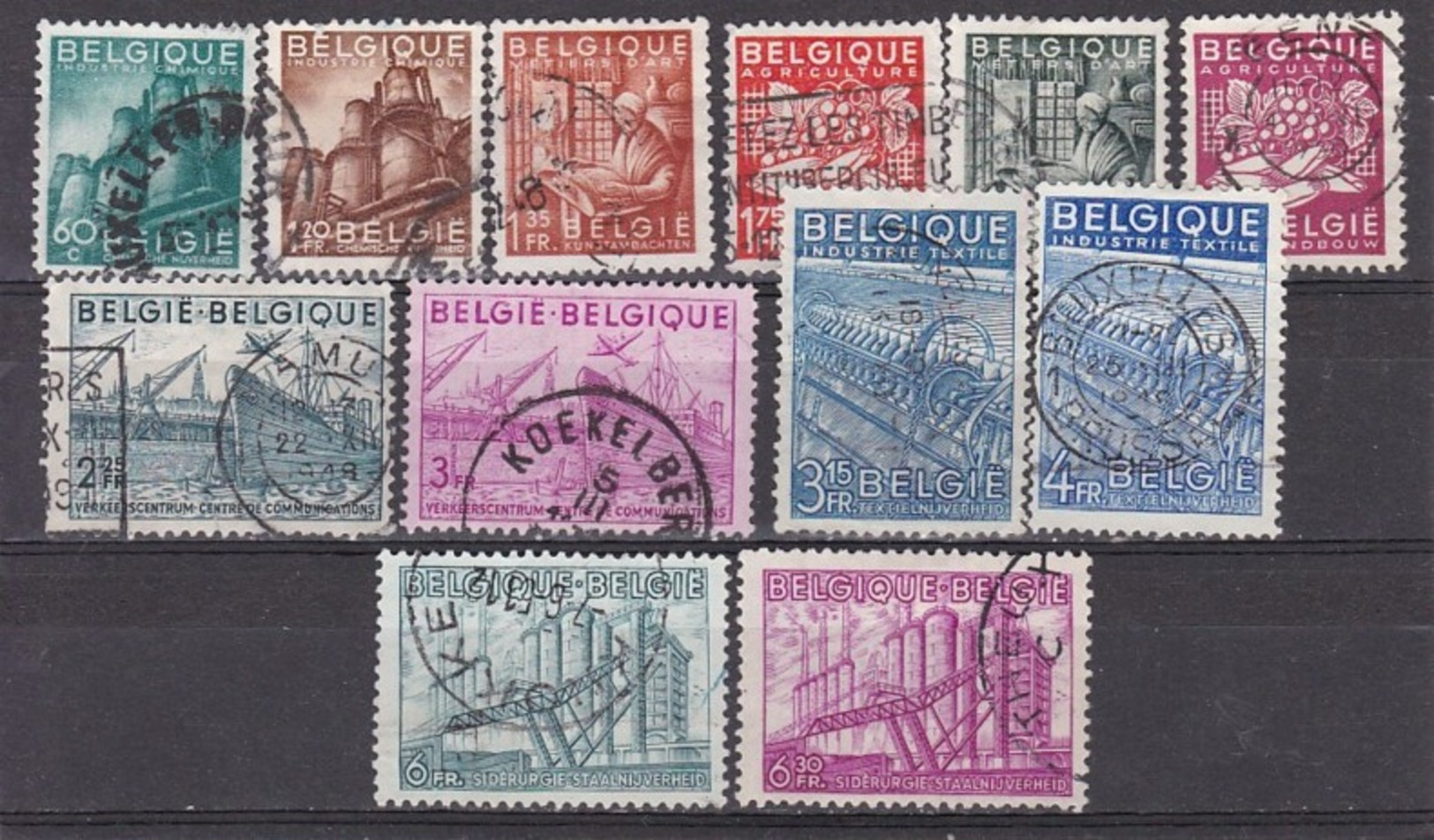 BELGIQUE - N°Y&T - Série 761/72 - Les 12 Valeurs - Exportations     - Oblit - Oblitérés