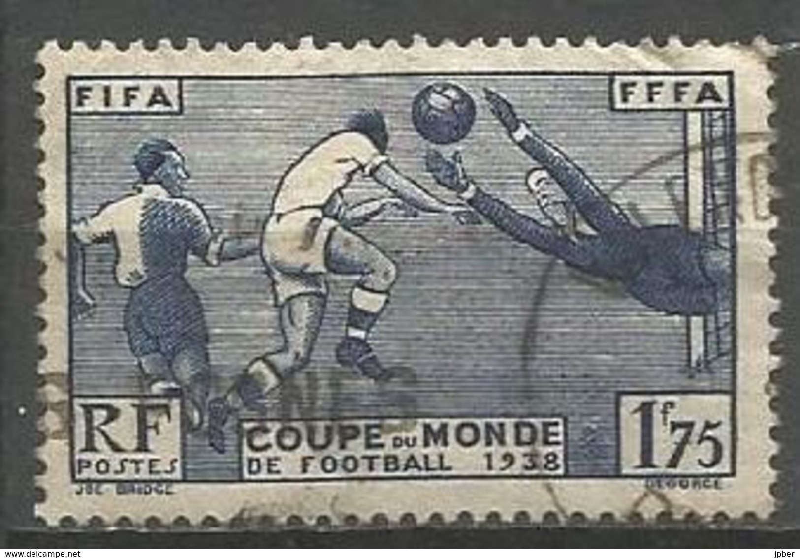 France - F1/331 - N° 396 Obl. - Coupe Du Monde De Football 1938 - Usados