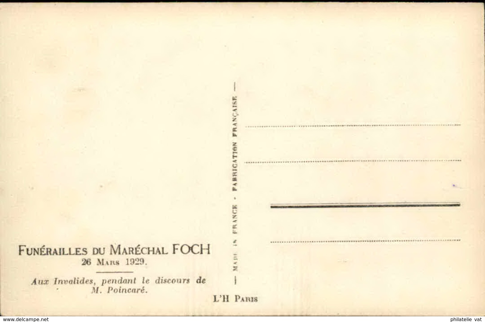 FRANCE - Carte Photo Des Funérailles Du Maréchal FOCH - 26 Mars 1929 - P20958 - Personaggi