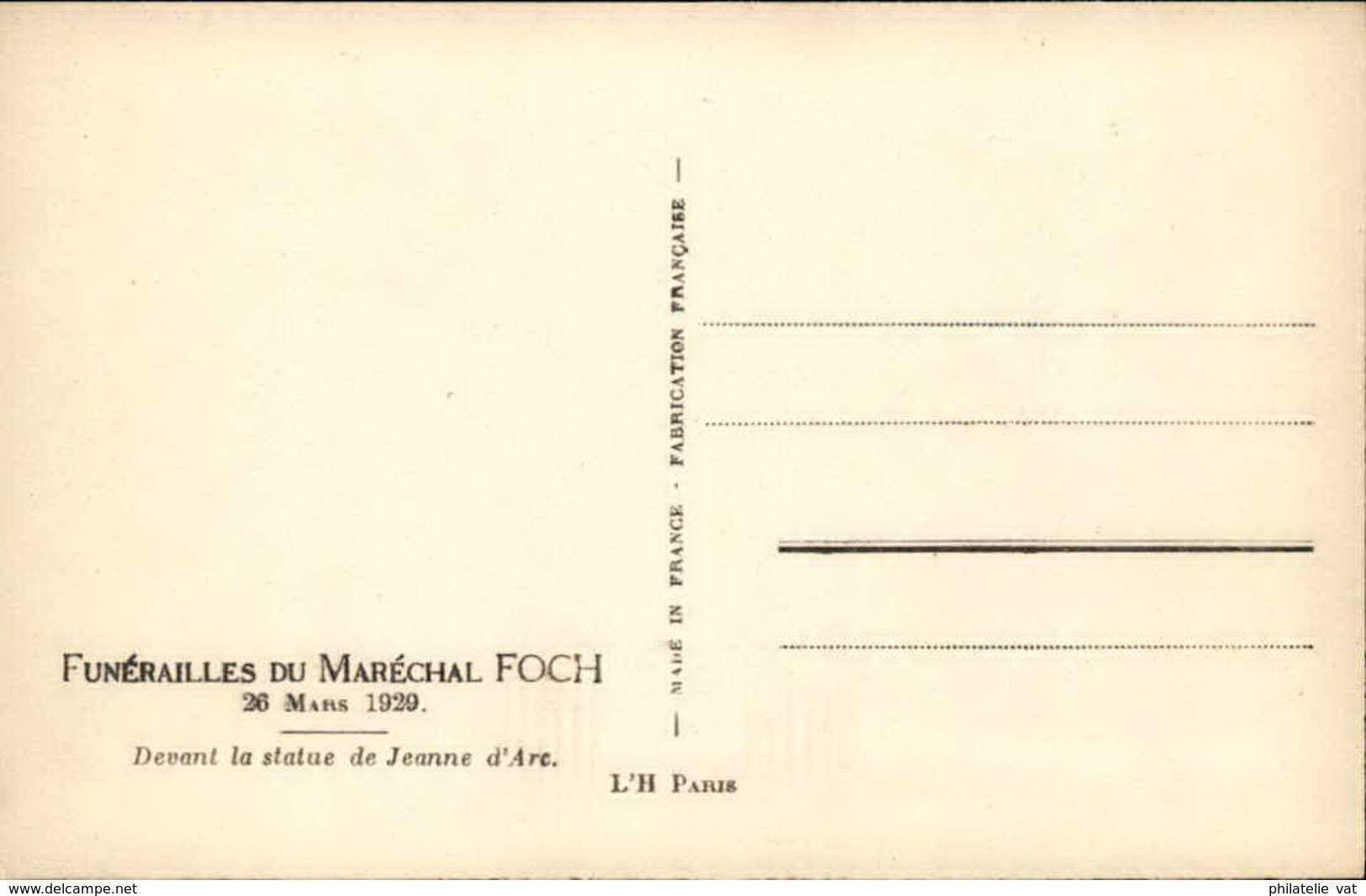 FRANCE - Carte Photo Des Funérailles Du Maréchal FOCH - 26 Mars 1929 - P20960 - Personnages