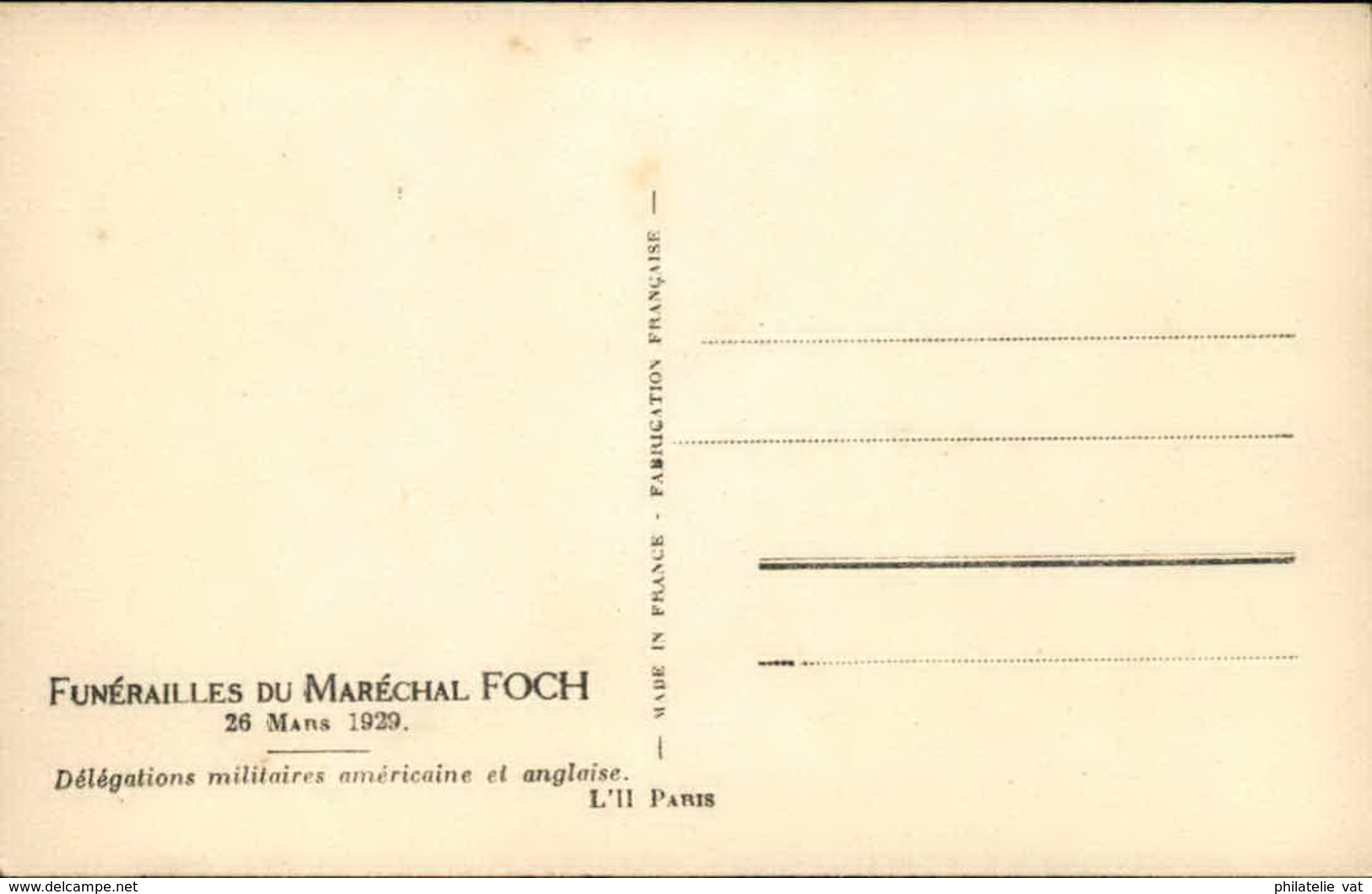 FRANCE - Carte Photo Des Funérailles Du Maréchal FOCH - 26 Mars 1929 - P20963 - Personnages