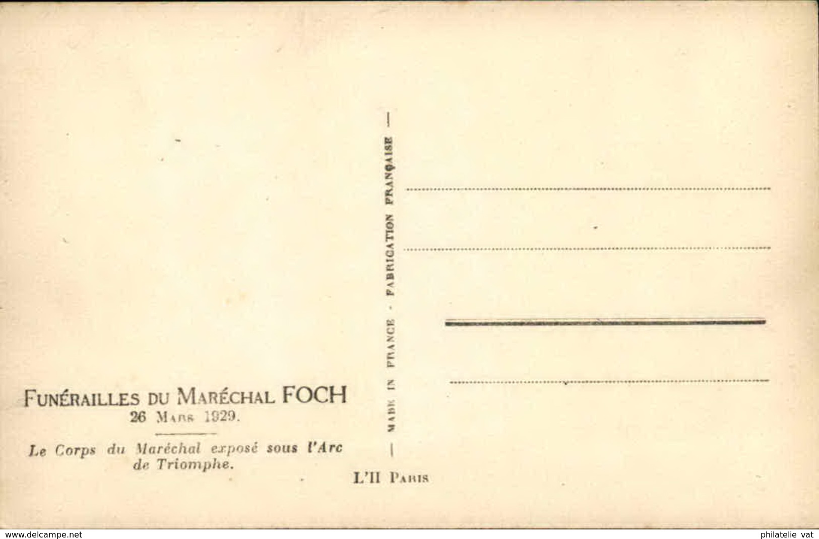 FRANCE - Carte Photo Des Funérailles Du Maréchal FOCH - 26 Mars 1929 - P20967 - Personaggi