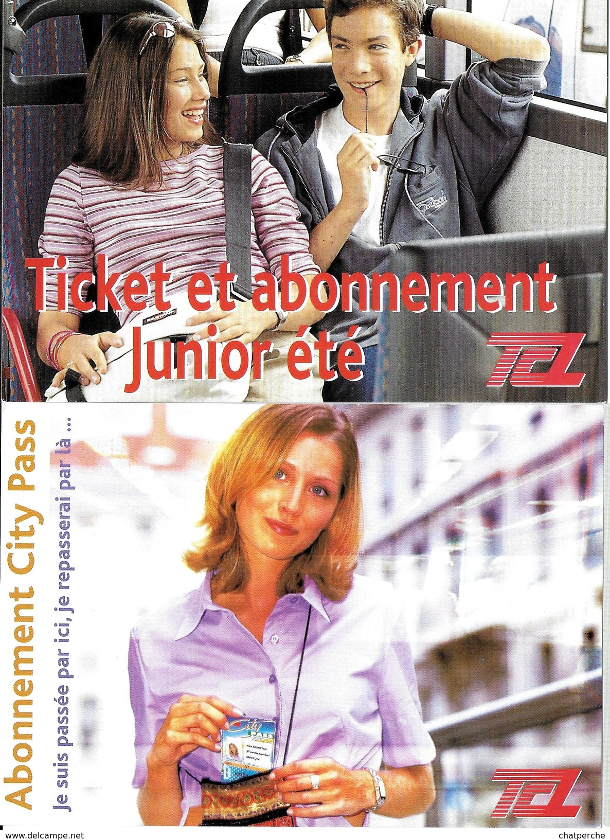 LOT 2 CPM TCL PUBLICITE ABONNEMENT EDIT. CARTE A PUB - Sonstige & Ohne Zuordnung