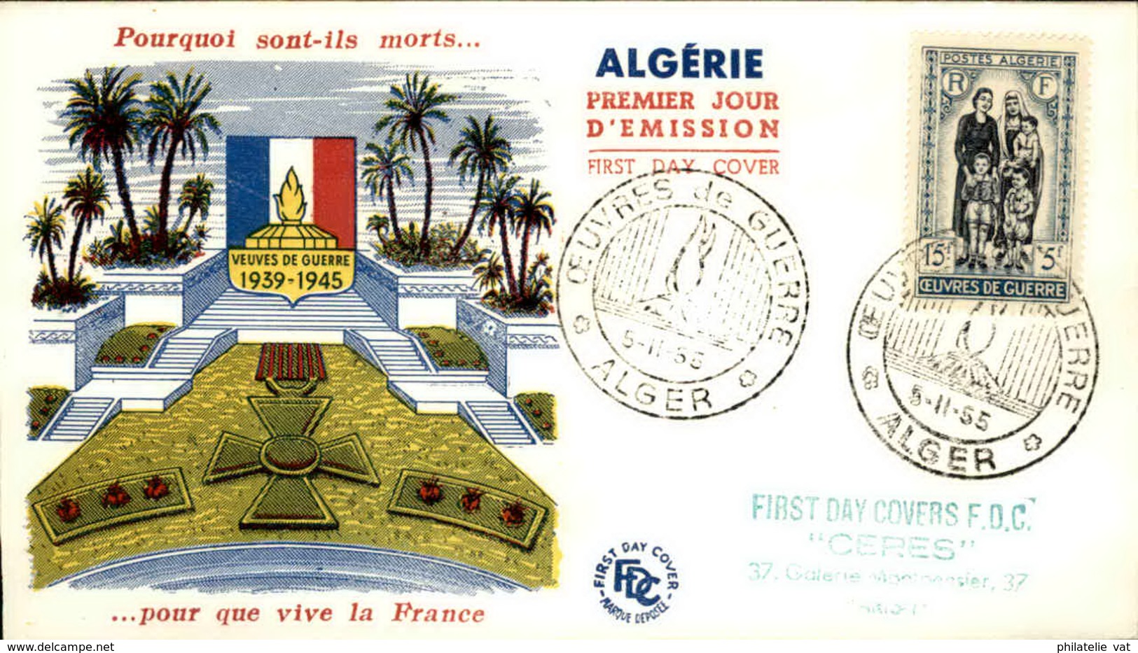 ALGERIE - Période Française - Détaillons Collection De FDC Des Années 50 - 60 - P21009 - FDC