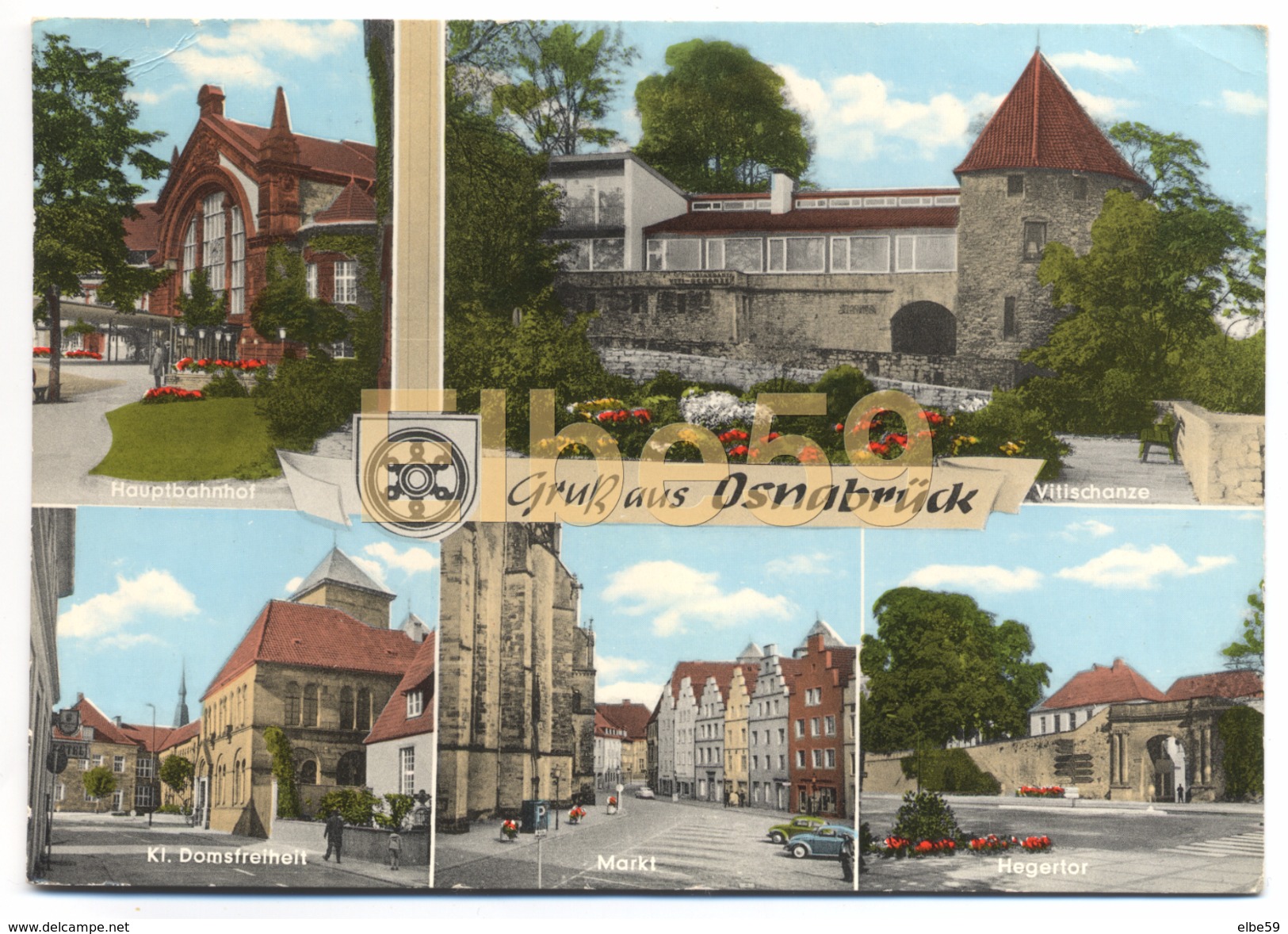 Osnabrück (Niedersachsen), AK, Multiview, Gruß Aus, Wappen, Gelaufen - Osnabrück