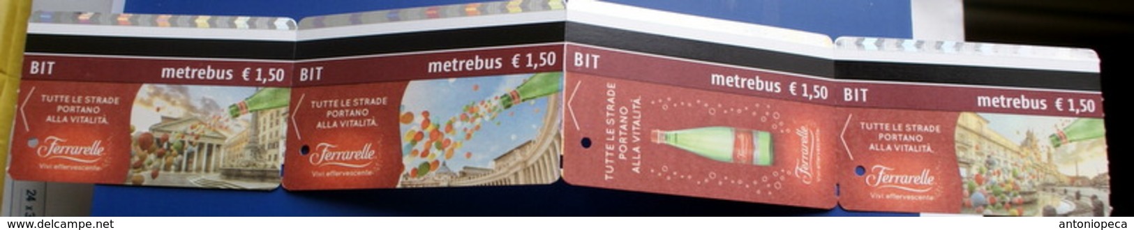 ITALIA - 2016, COMPLETE COLLECTION 4 TICKETS METRO MONUMENTS ROME, NEW - Europe