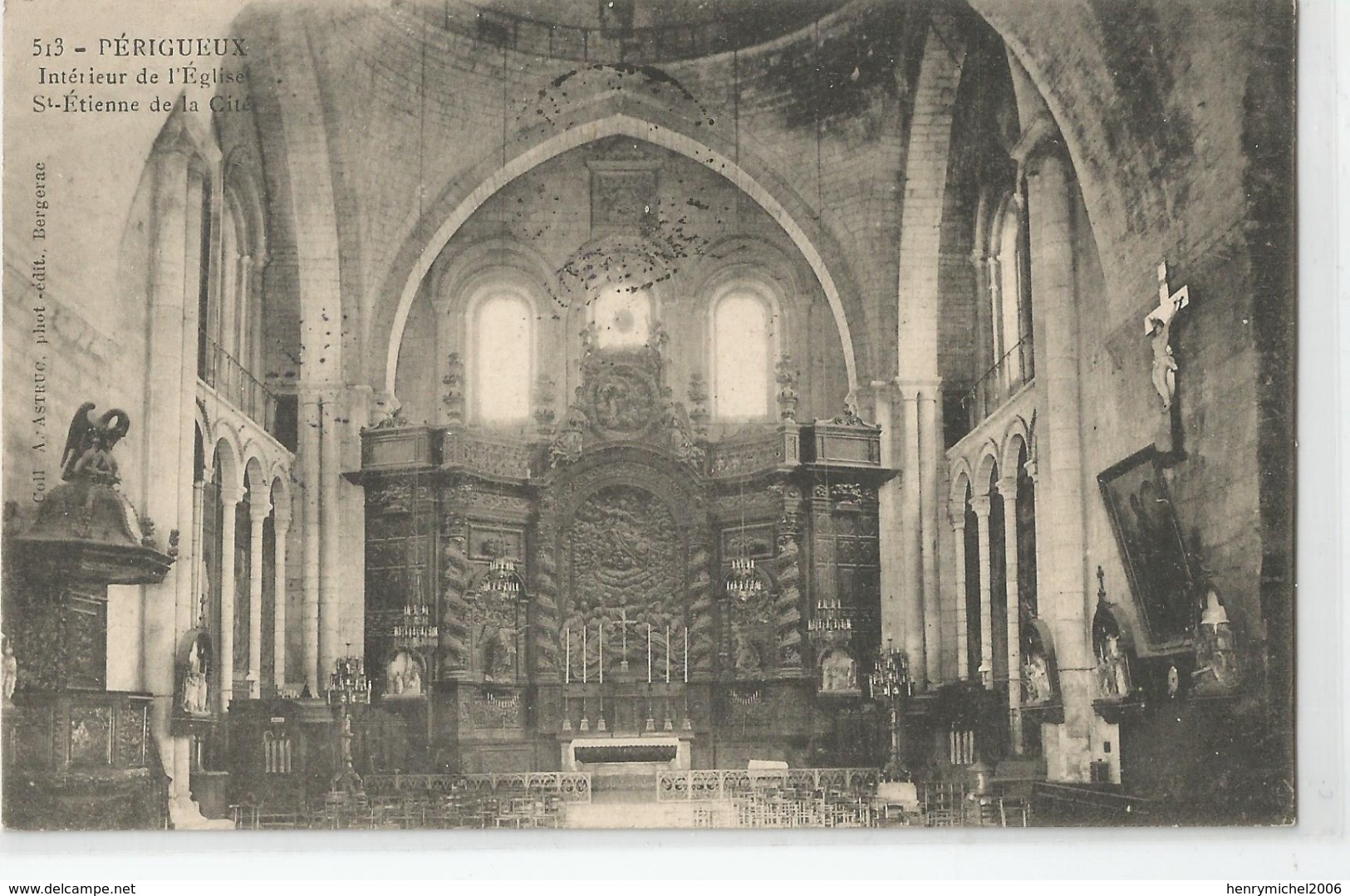 24 - Dordogne Périgueux Intérieur De L'église St étienne De La Cité Ed Astruc De Bergerac 1906 - Périgueux
