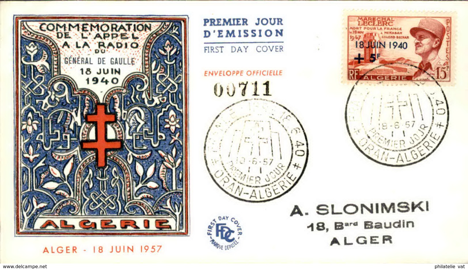 ALGERIE - Période Française - Détaillons Collection De FDC Des Années 50 - 60 - P21016 - FDC