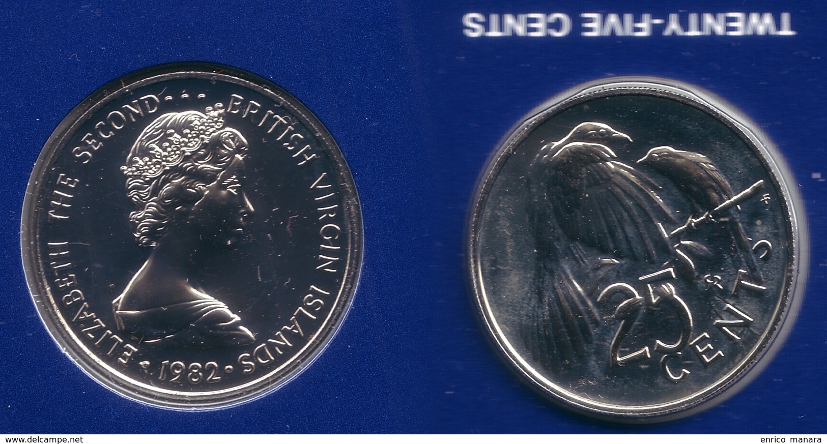 BRITISH VIRGIN ISLANDS - Complete Prooflike Set (7 coins) 1982 FM  -  KM#MS10  [Rare date]