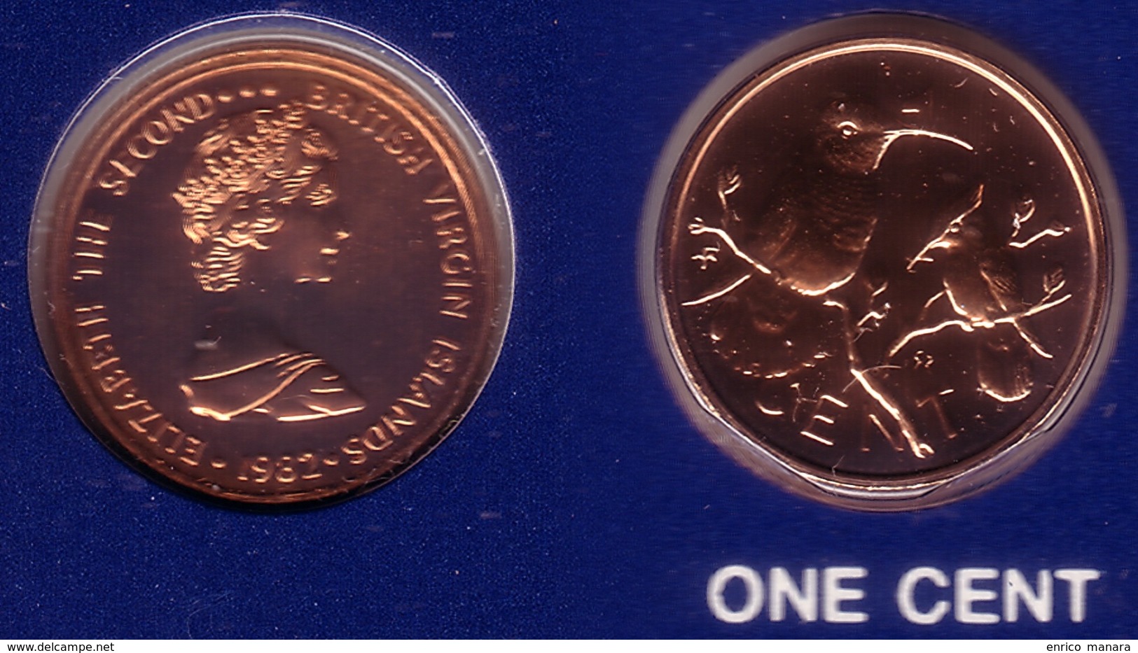 BRITISH VIRGIN ISLANDS - Complete Prooflike Set (7 coins) 1982 FM  -  KM#MS10  [Rare date]