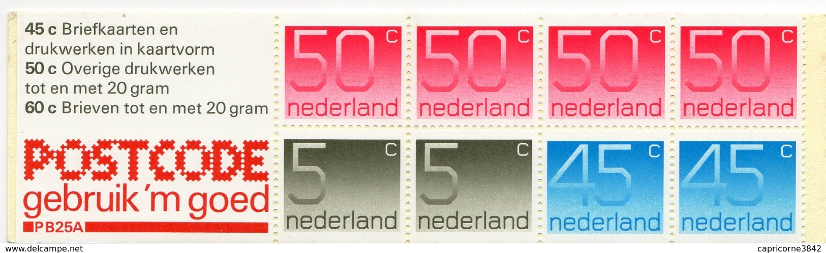 1980 - Pays Bas - Carnet 8 Timbres Neufs (Yvert N°C11046) - Carnets Et Roulettes