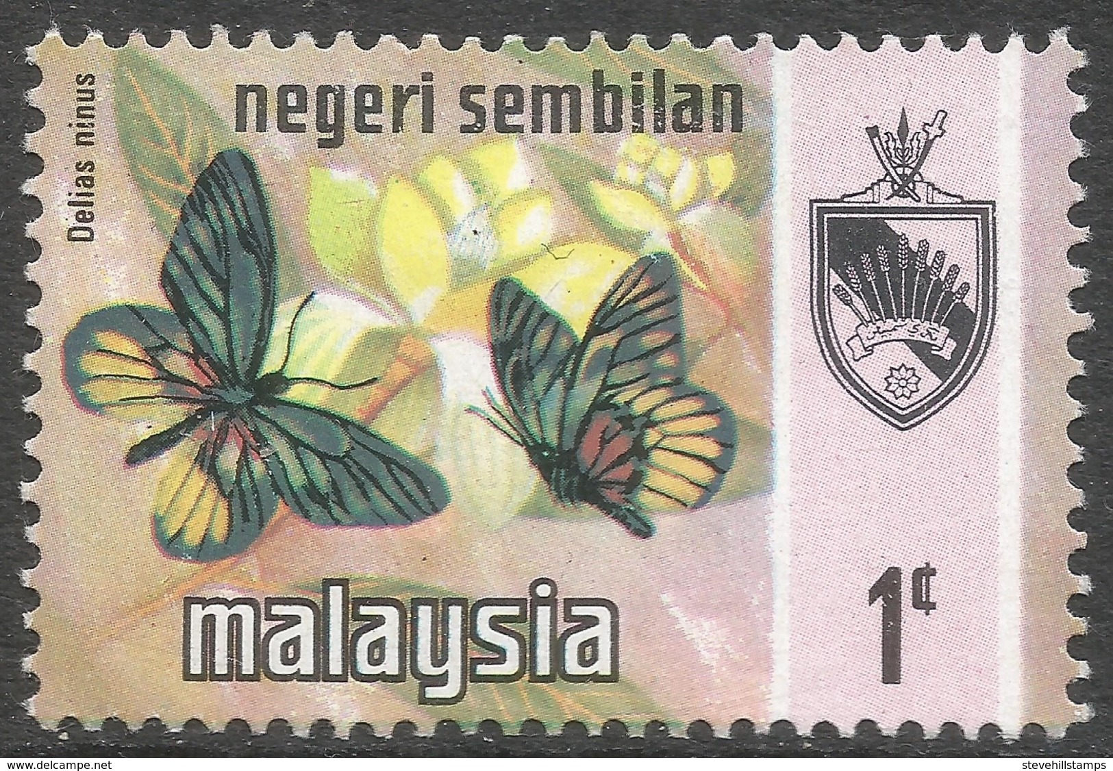 Negri Sembilan (Malaysia). 1971 Butterflies. 1c MH SG 91 - Malaysia (1964-...)