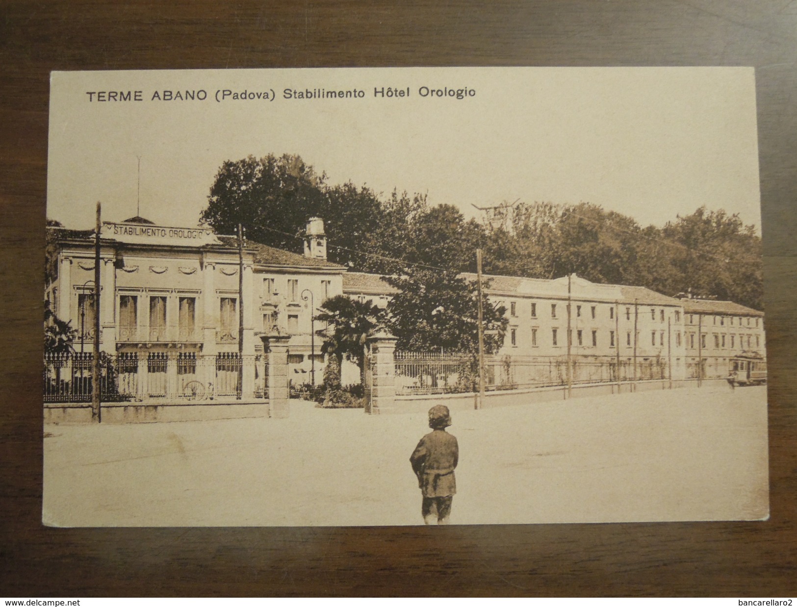 TERME ABANO (Padova)  Stabilimento Hotel Orologio  -  Cartolina Primo Anno 1900 - Altri & Non Classificati