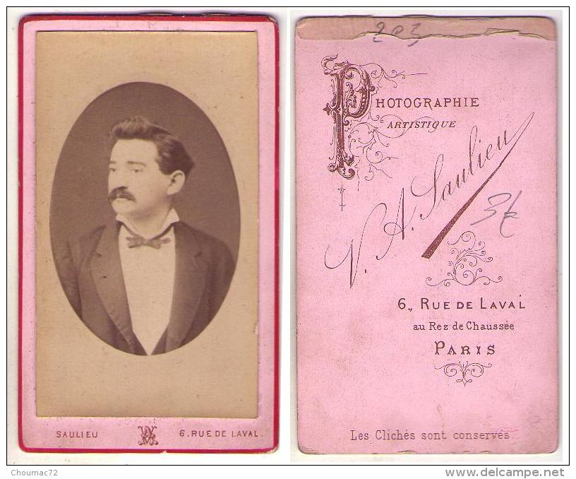 (Photo Carte De Visite) 203, Portrait Homme Par A Saulieu à Paris - Anciennes (Av. 1900)