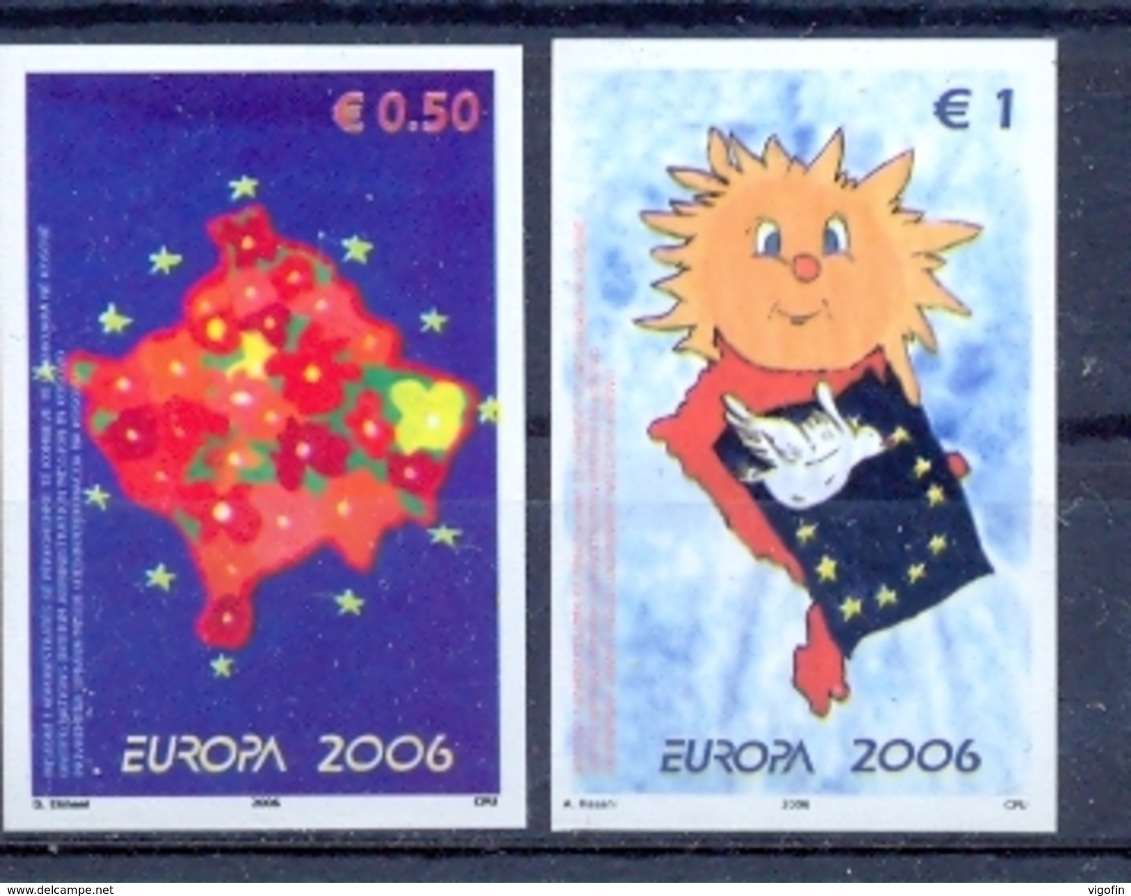 KOS 2006-43-4U EUROPA CEPT, KOSOVO,1 X 2v , INPERFORATED MNH - Kosovo