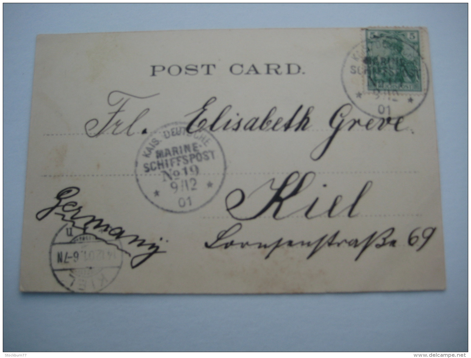 1901 , Marineschiffpost Nr. 19 , Klarer Stempel Auf Karte Aus  Gibraltar - Sonstige & Ohne Zuordnung