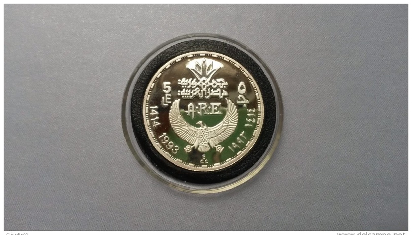 EGYPTO 5 LIBRAS PLATA 999ml 1993 PROOF " MENKAURE TRIAD" 22,5g   Km#746 - Egipto