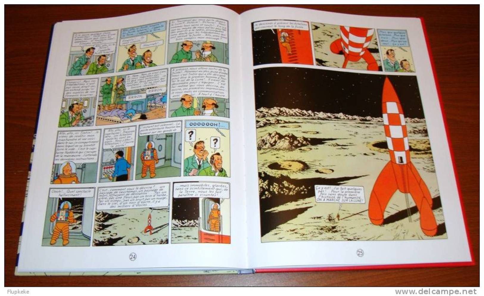 Tintin et La lune Édition Collector deux Albums Objectif Lune et On a marché sur la Lune avec 16 Pages d´Archives