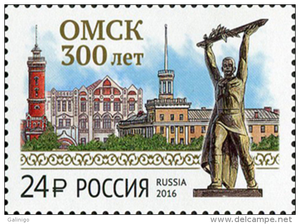 2016 1v Russia Russland Russie Rusia 300 Years Of Omsk City Monument Mi 2342 MNH ** - Nuovi