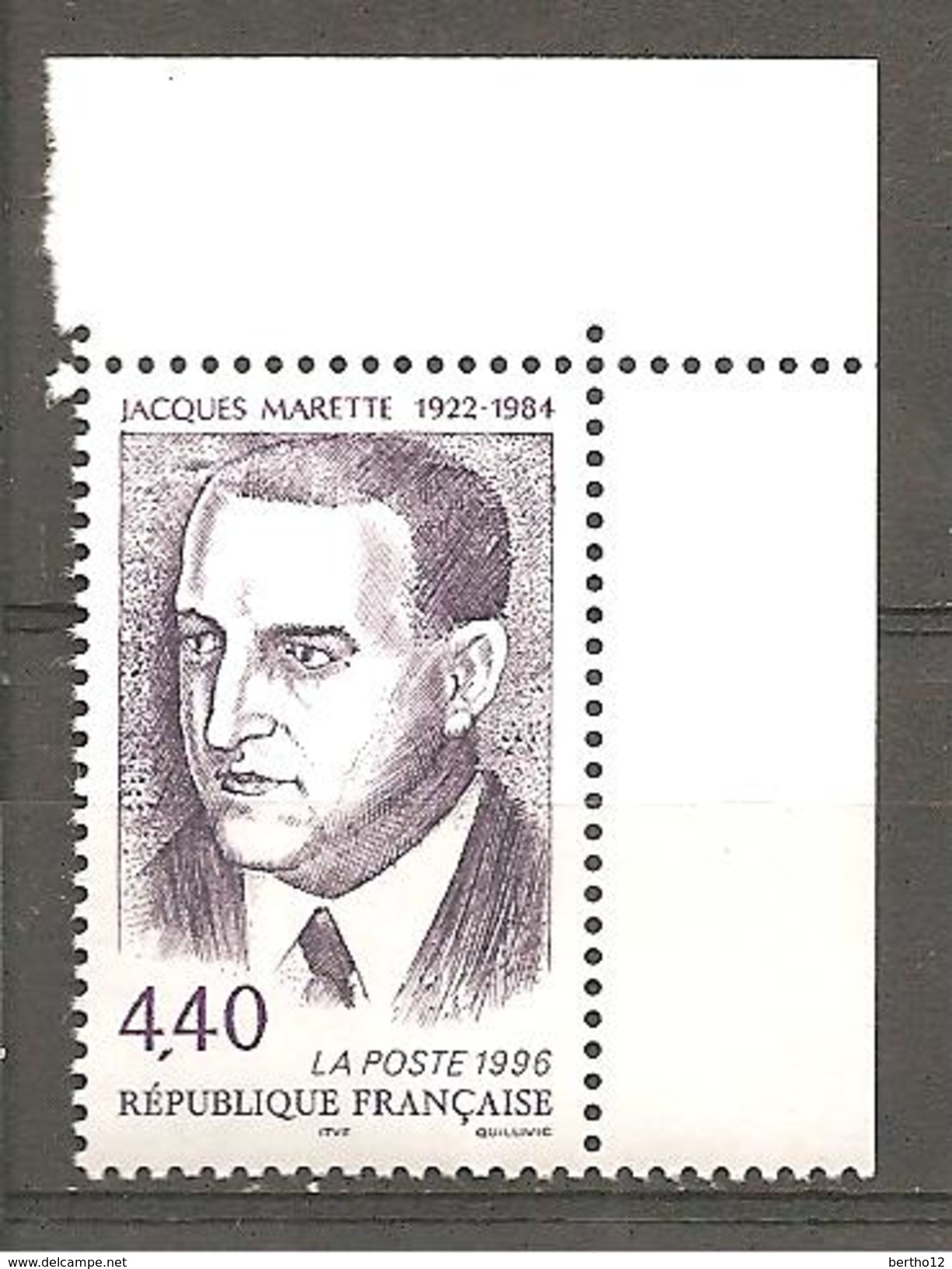 Timbre FRANCE ** 1996 N° 3015 Y.T- Hommage à Jacques Marette - Nuevos