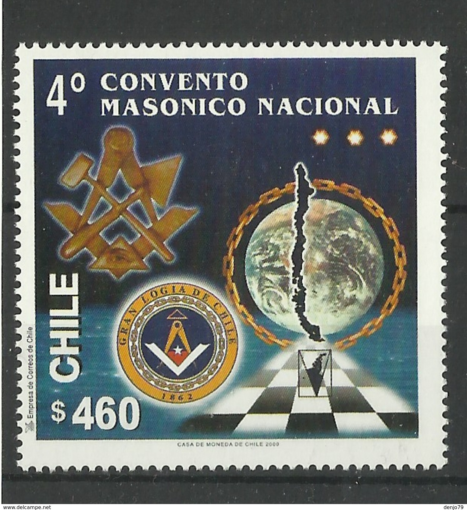 CHILE  2000  NATIONAL  MASONIC CONVENTION MNH - Chili
