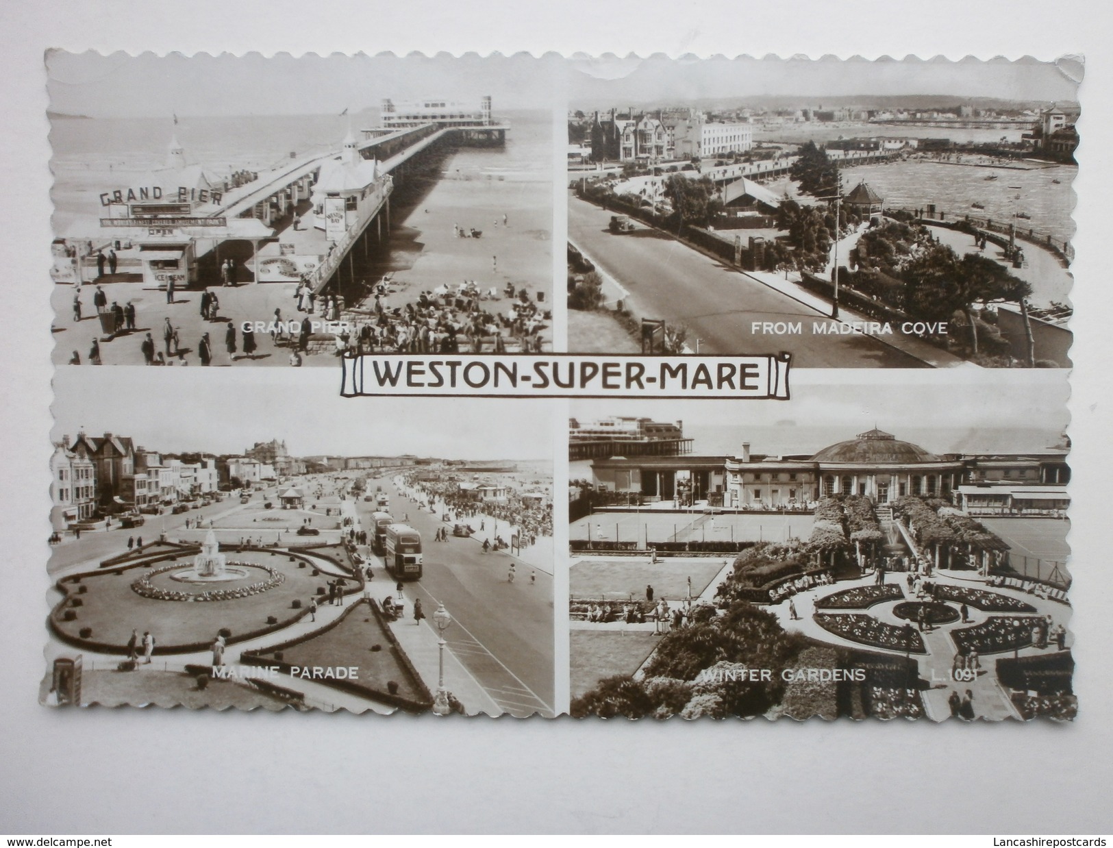 Postcard Multiview Weston Super Mare PU 1961 To Hornton Nr Banbury My Ref B1560 - Weston-Super-Mare