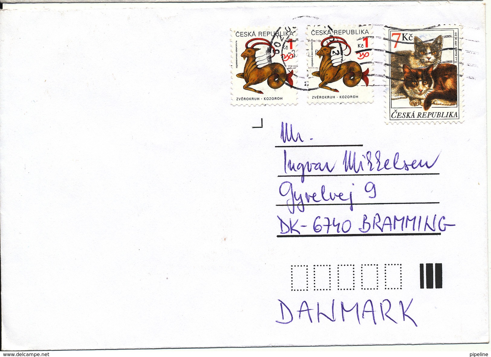 Czech Republic Cover Sent To Denmark Topic Stamps - Covers & Documents