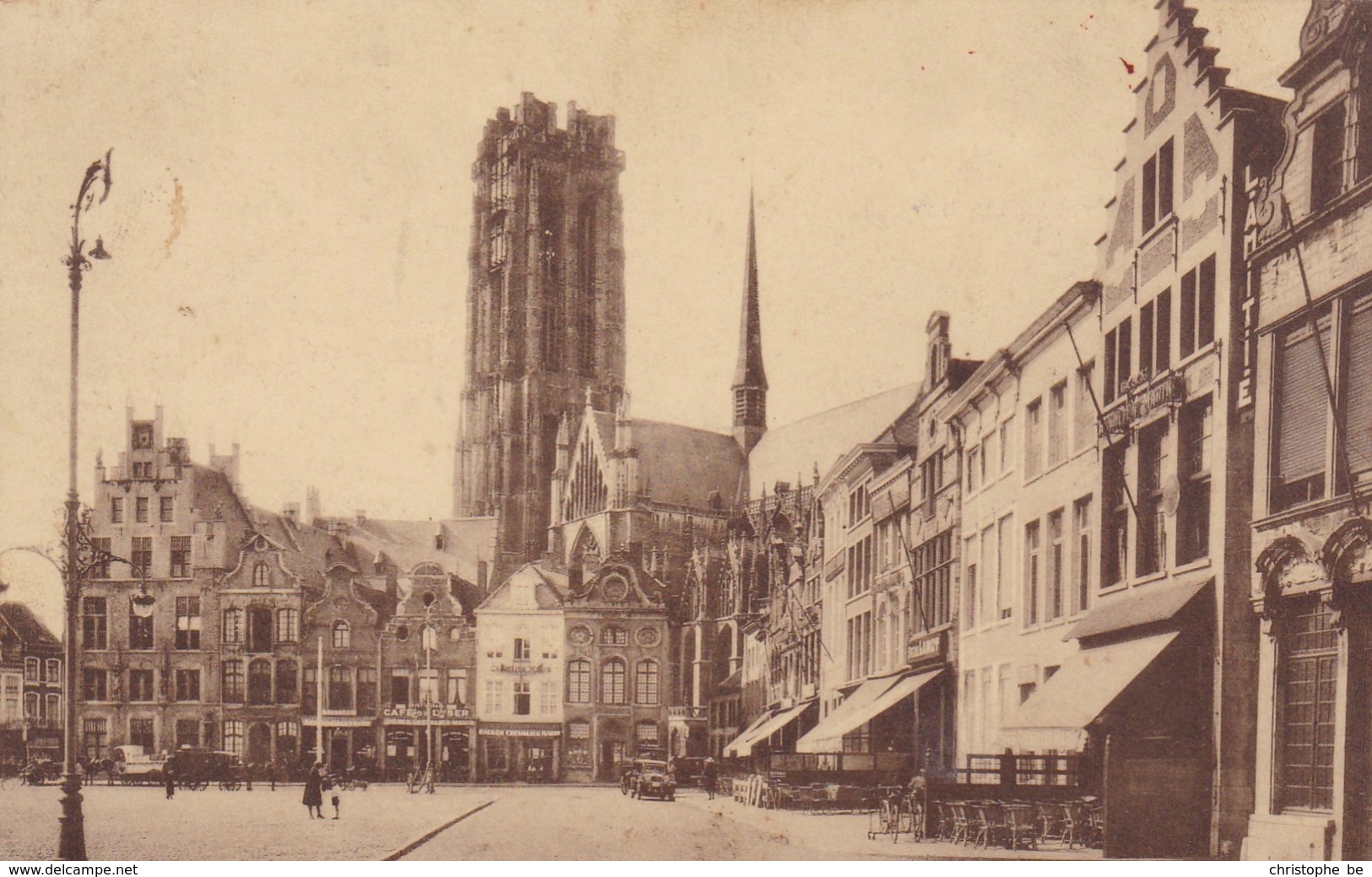 Mechelen, Malines, Coin De La Grand' Place Et Cathédrale St Rombaut, St Romboutskerk (pk31937) - Mechelen