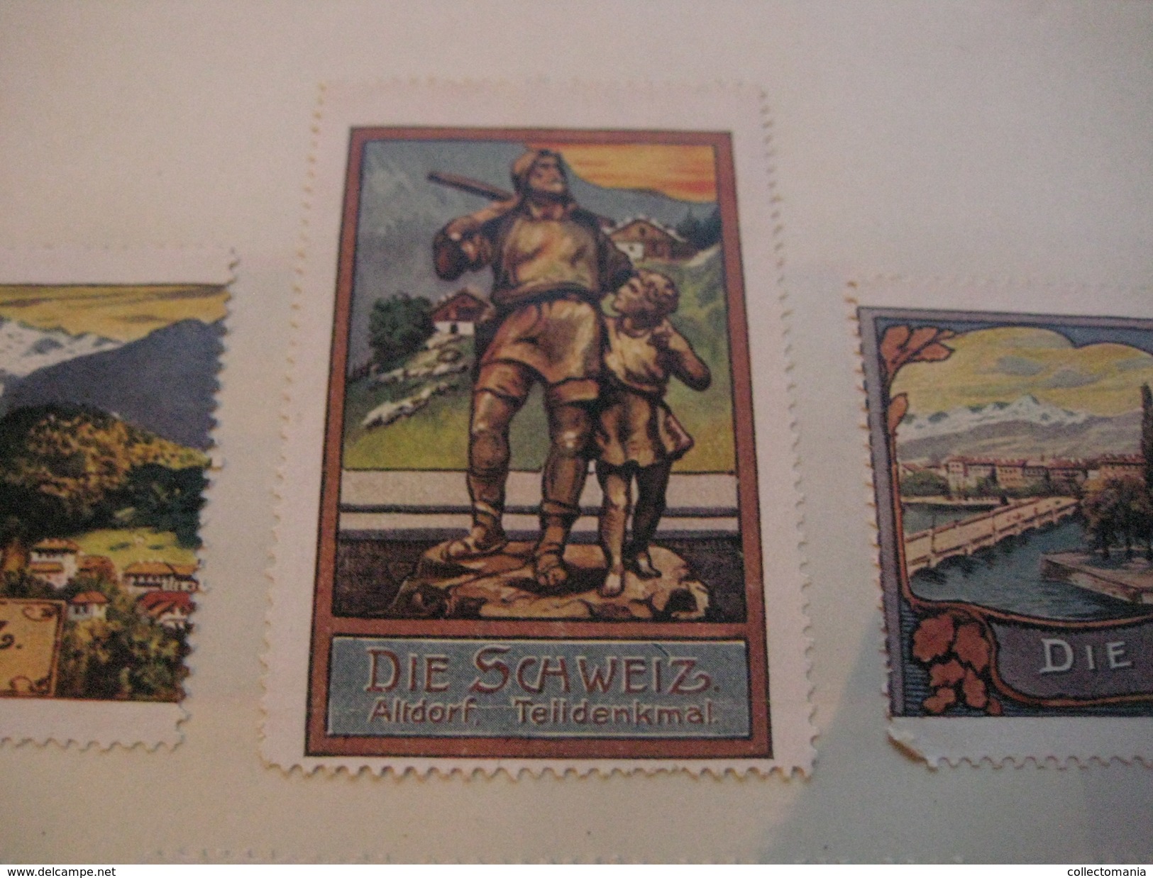 20 Poster Stamp Advertising Litho SCHWEIZ Suisse Switserland Weltpostdenkmal Very Good Condition - Cinderellas