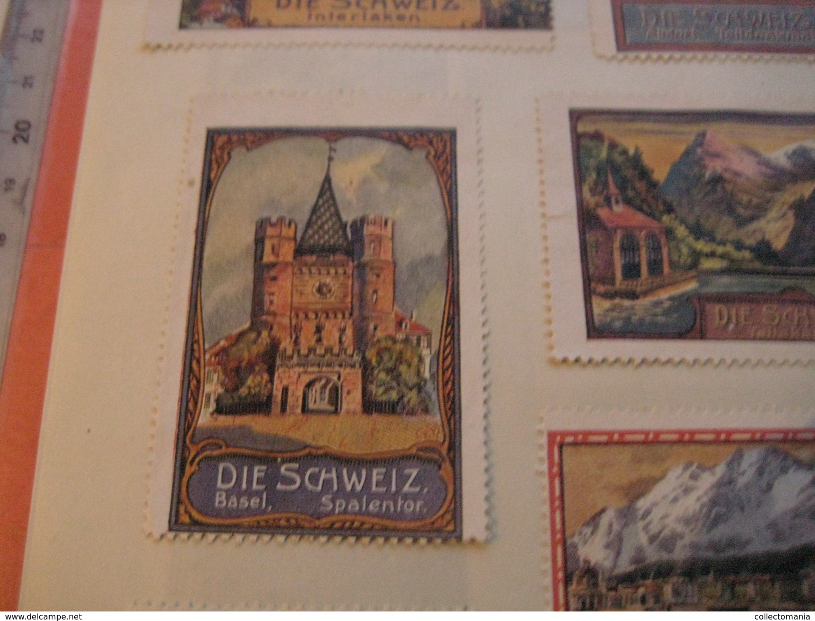 20 Poster Stamp Advertising Litho SCHWEIZ Suisse Switserland Weltpostdenkmal Very Good Condition - Cinderellas