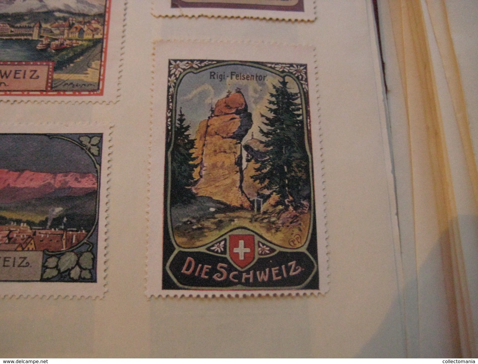 20 poster stamp advertising litho SCHWEIZ Suisse Switserland Weltpostdenkmal Very Good condition