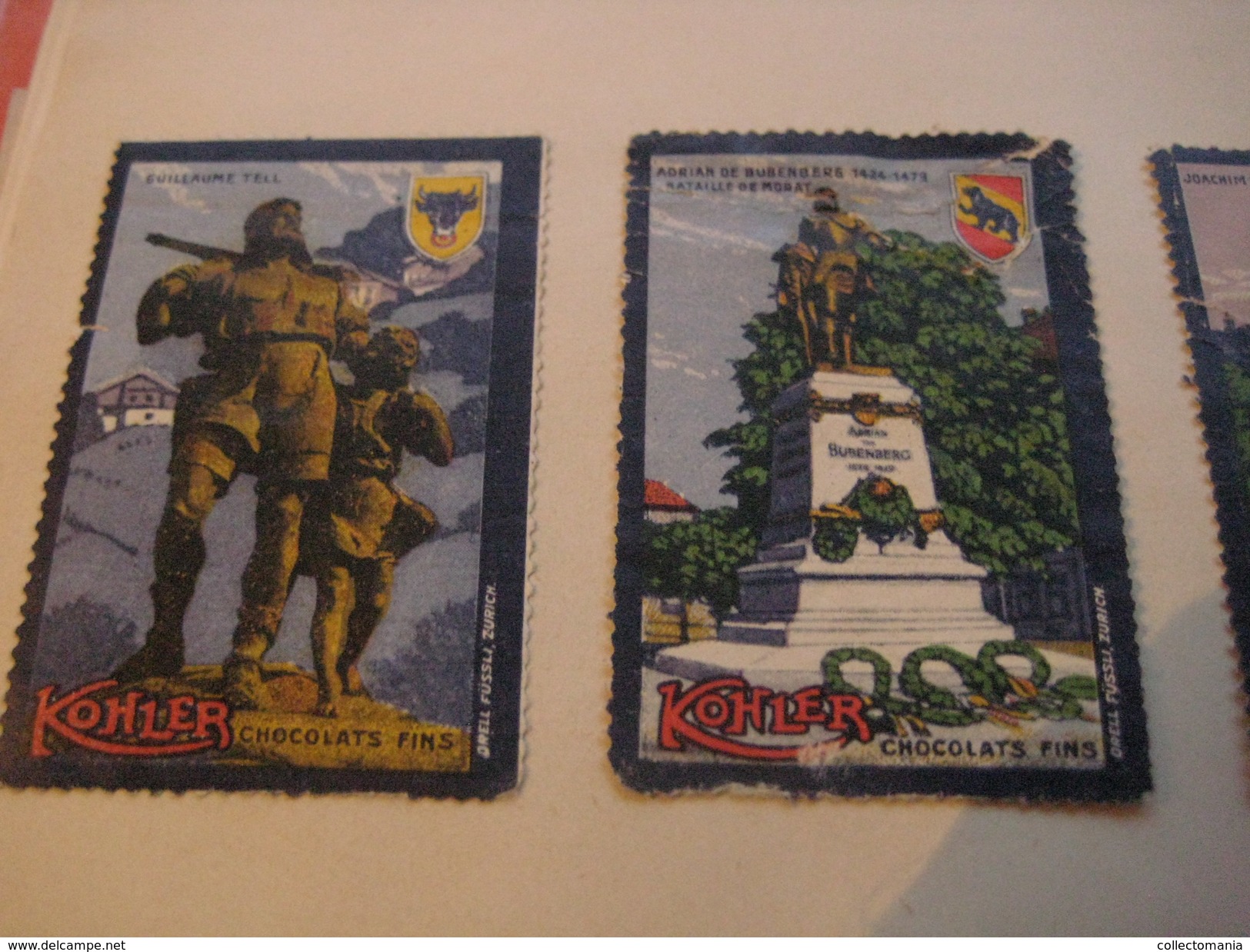 20 poster stamp advertisingKOHLER chokolade choclat litho SCHWEIZ Suisse Switserland Weltpostdenkmal Very Good condition