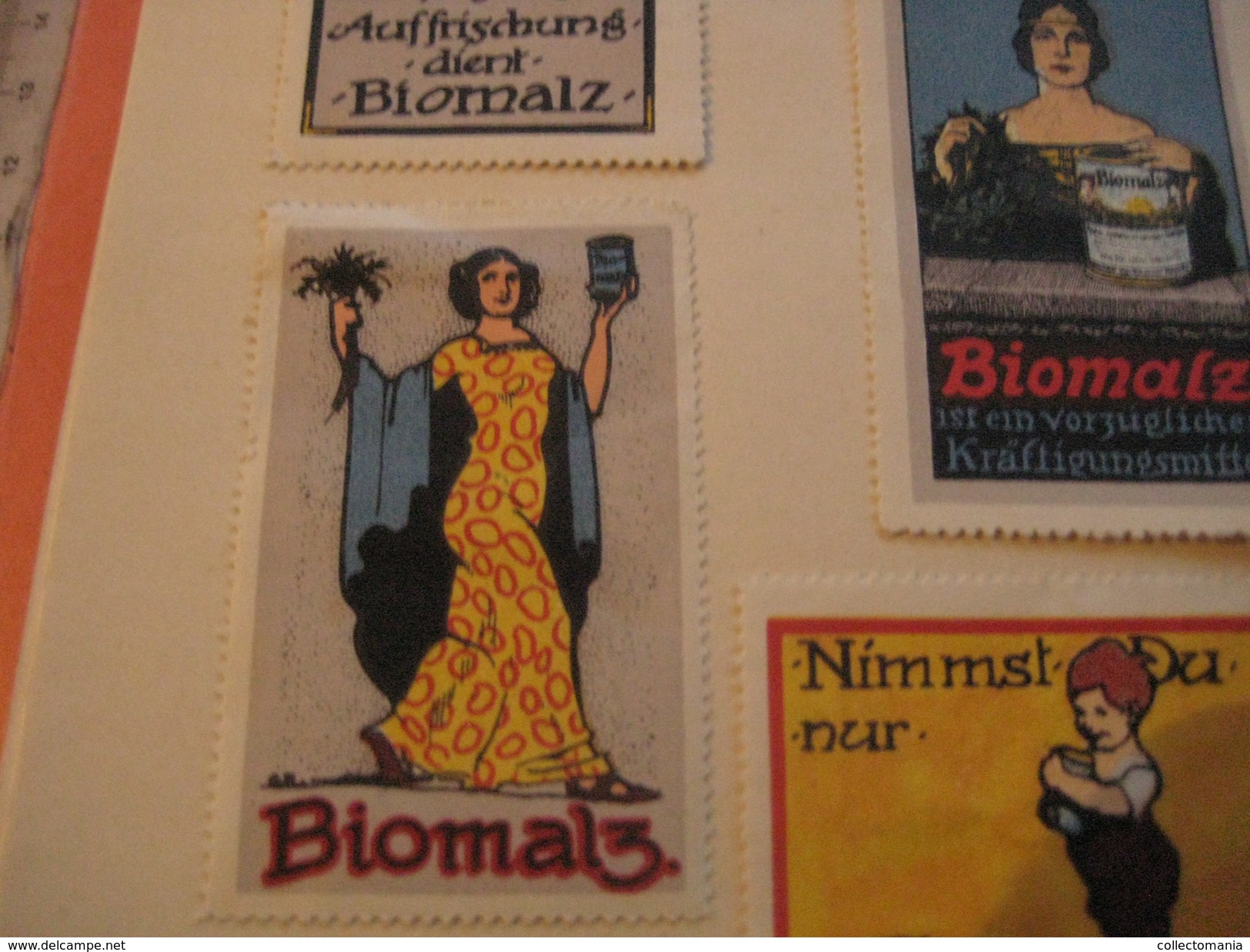 20 poster stamp advertising BIOMALZ litho ART color changes all different  Very Good variants