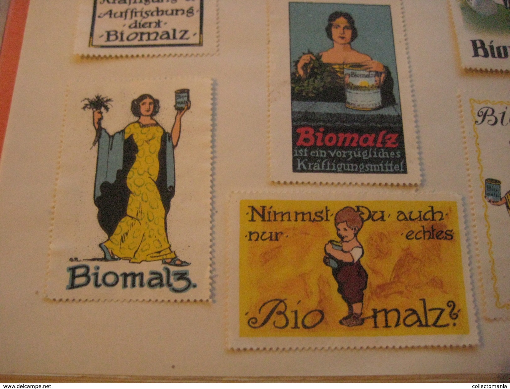 20 poster stamp advertising BIOMALZ litho ART color changes all different  Very Good variants