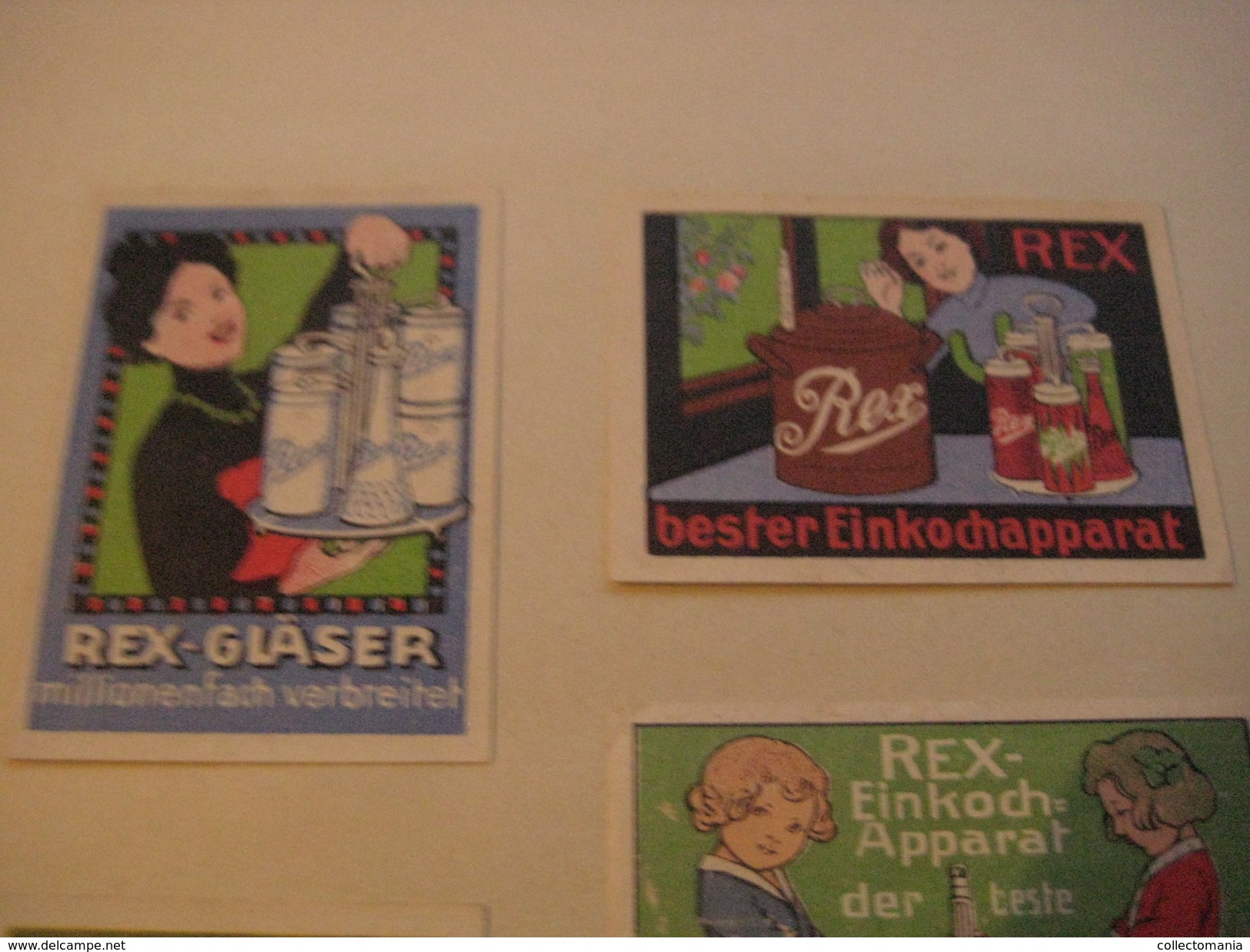 6 Poster Stamp Advertising REX Einkochapparat Conservenglas  DREYER Dreyers's   Litho ART Very Good - Usines & Industries