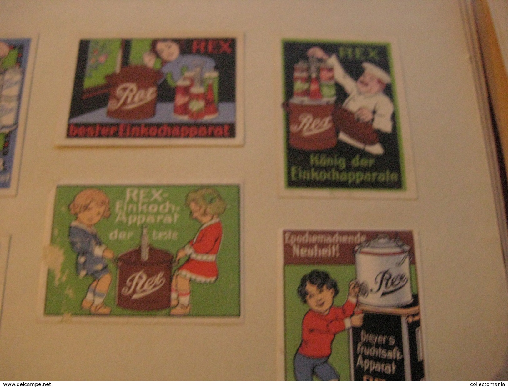 6 Poster Stamp Advertising REX Einkochapparat Conservenglas  DREYER Dreyers's   Litho ART Very Good - Fabriken Und Industrien