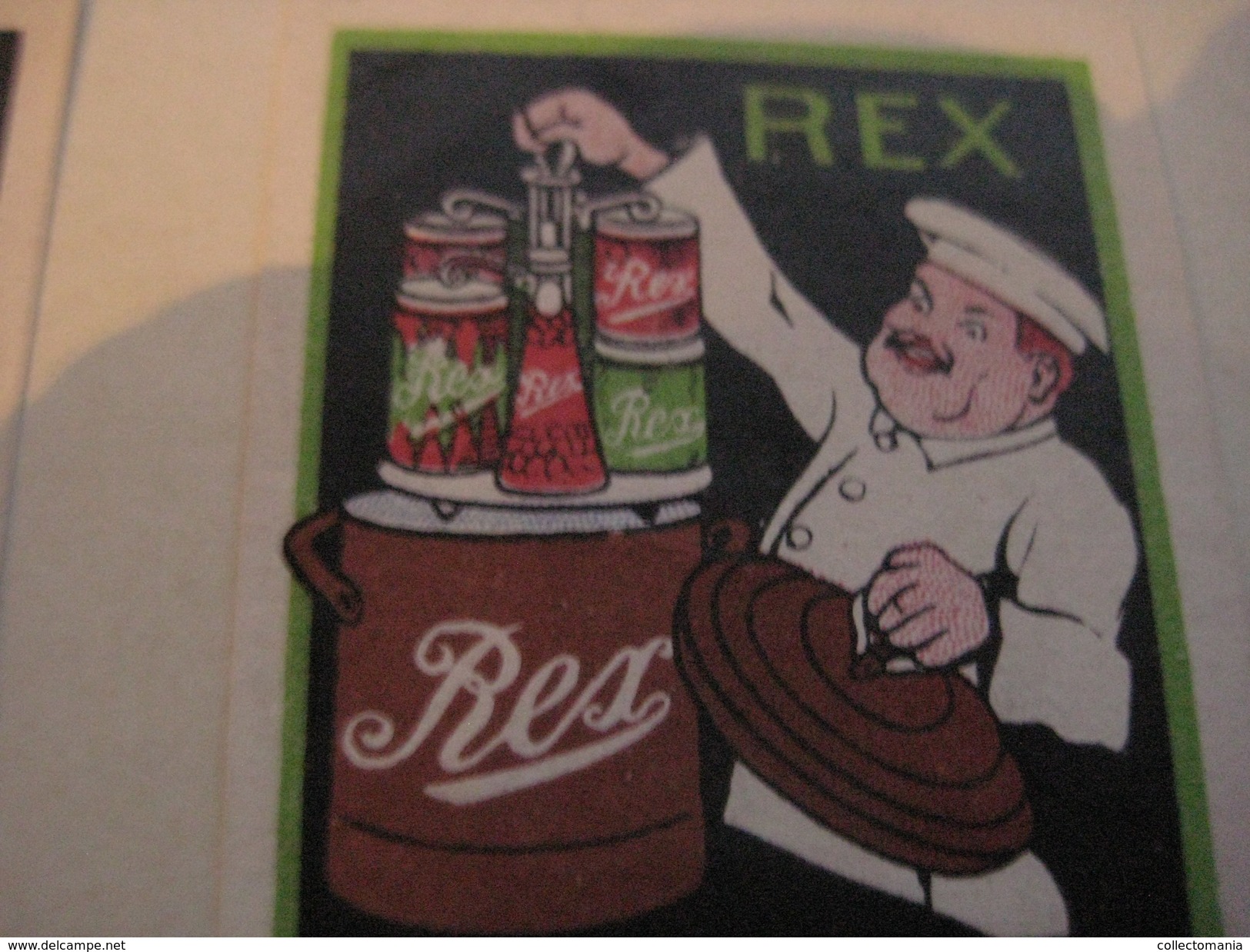 6 poster stamp advertising REX einkochapparat conservenglas  DREYER Dreyers's   litho ART Very Good
