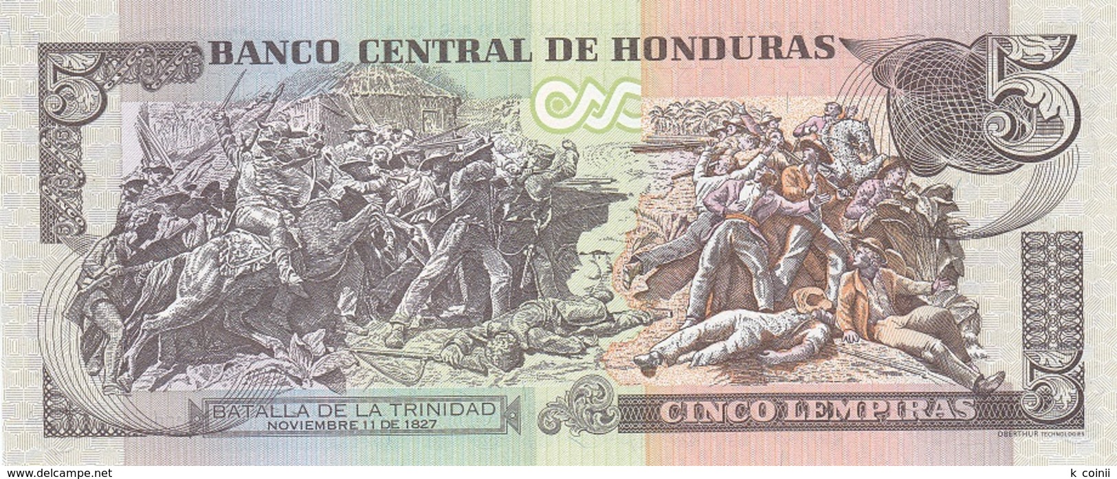 Honduras 5 Lempiras 2010 - UNC - Honduras