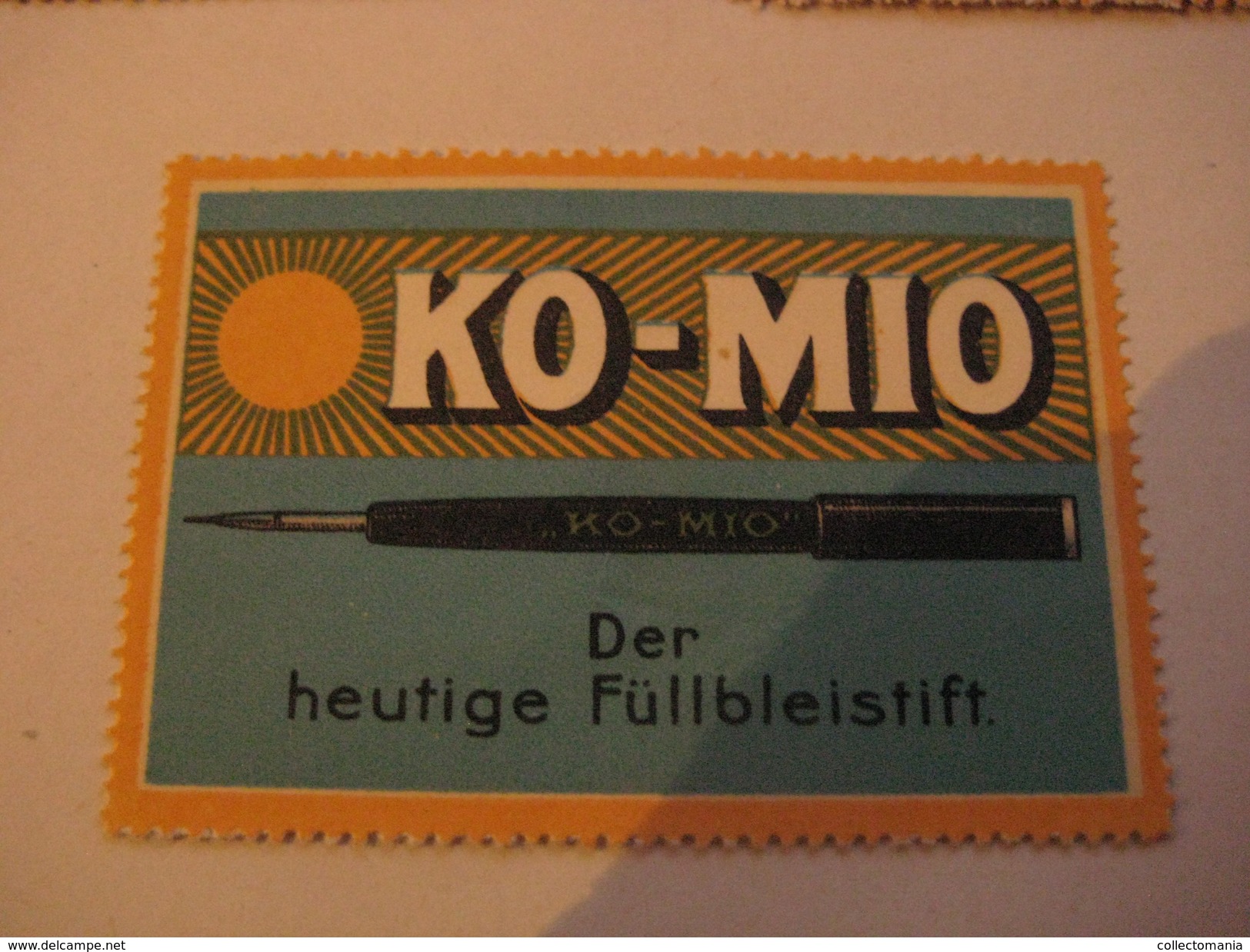 5 Poster Stamp Advertising KAWECO KO-MIO FULLBLEISTIFT FULLFEDERHALTER Koch Weber Heidelberg  Litho ART - Vignetten (Erinnophilie)